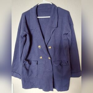 Women's size Large Navy Blue Blazer